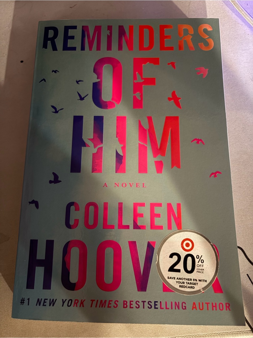 Reminders of Him - Teal and Pink Paperback Novel
